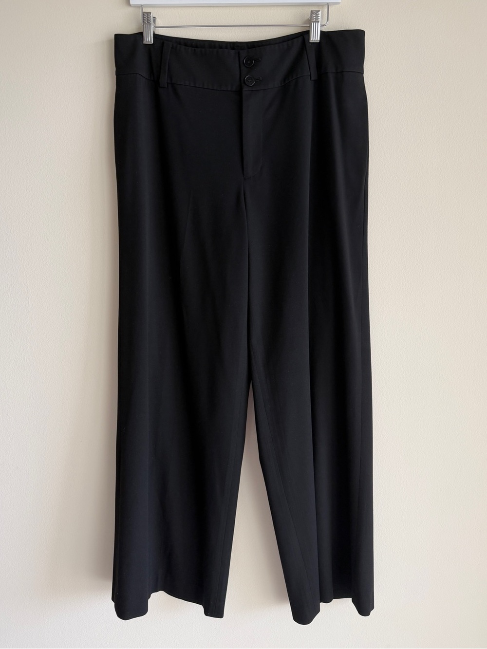 Lauren Ralph Lauren Black Wide Leg Stretch Dress Pants Women 12 Career Office